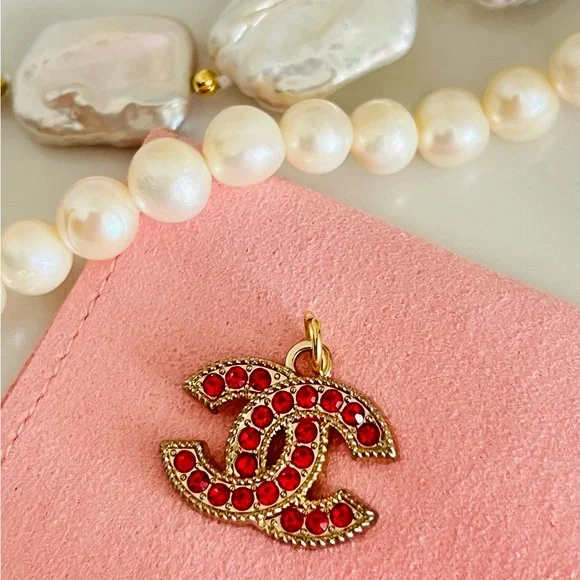 Chanel Gold and Red Charm